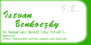 istvan benkoczky business card